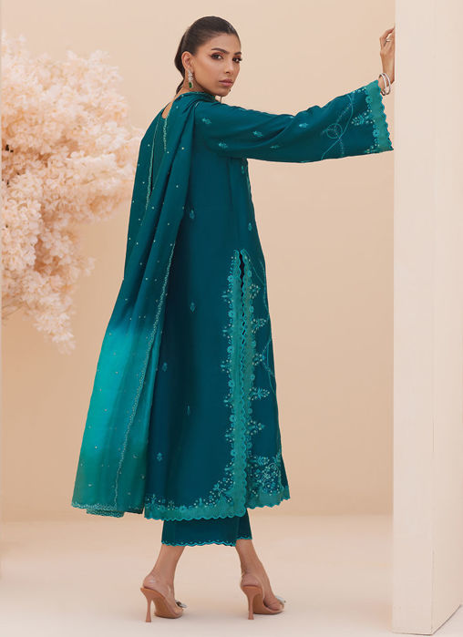 Evel Emerald Shirt And Dupatta