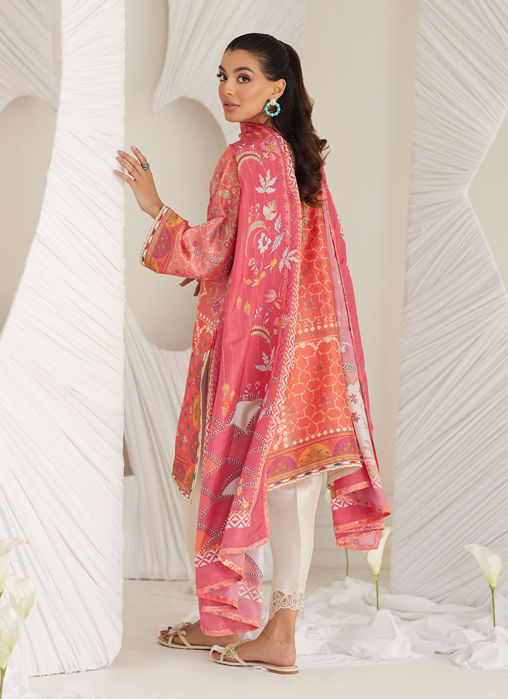 Lillia Tangerine Shirt And Dupatta