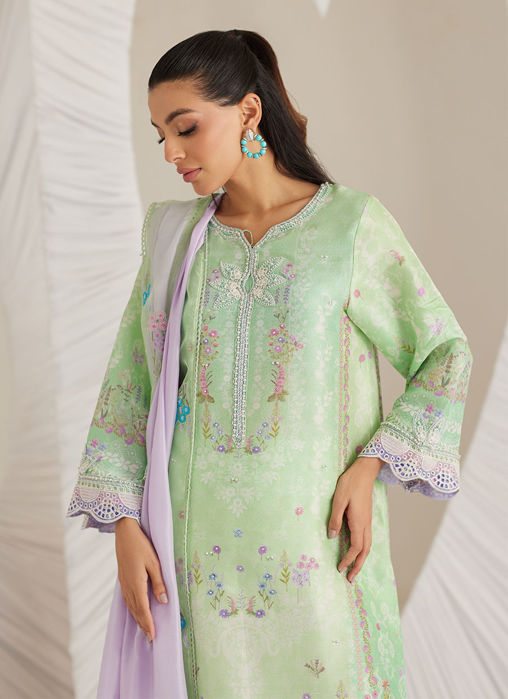 Felice Aqua Shirt And Dupatta