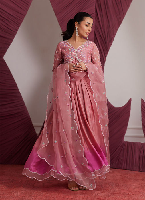 Wylie Watermelon Kalidaar And Dupatta