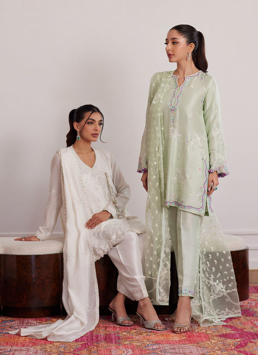 Pilar Mint Shirt And Dupatta