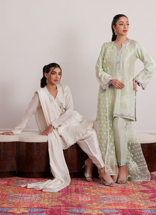 Pilar Mint Shirt And Dupatta