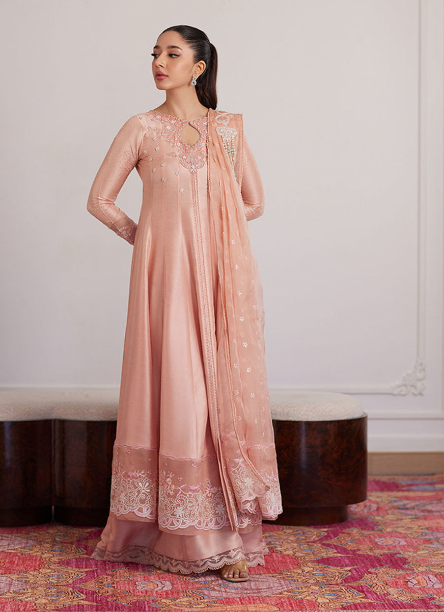 Finn Peach Kalidaar And Dupatta