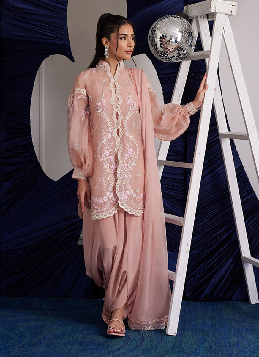 Piper Blush Shirt And Dupatta