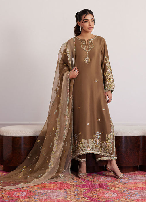 Thea Latte Shirt And Dupatta