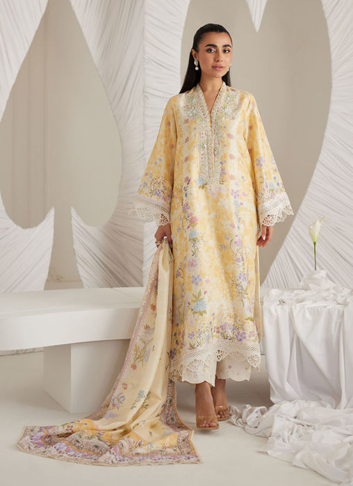Gemma Lemon Shirt And Dupatta