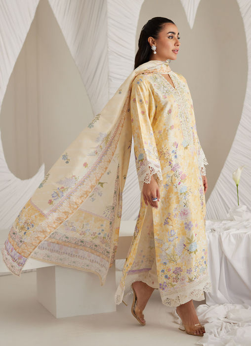 Gemma Lemon Shirt And Dupatta