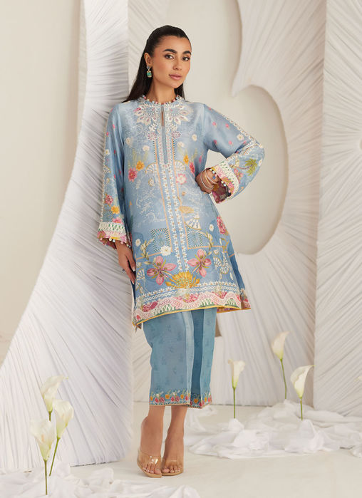 Carla Slate Blue Shirt and Pants