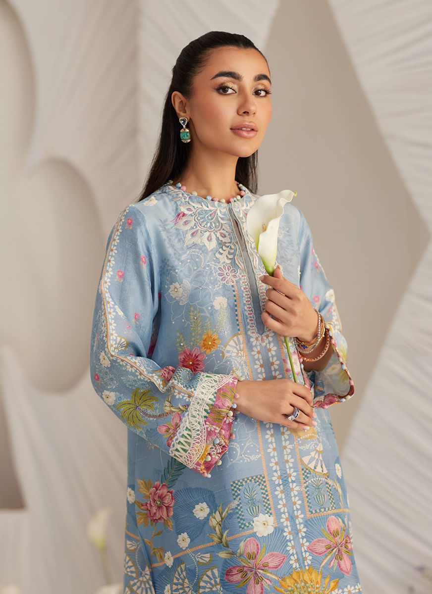 Carla Slate Blue Shirt and Pants