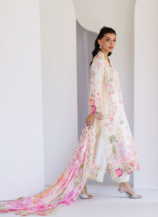 Faye Ivory Shirt And Dupatta