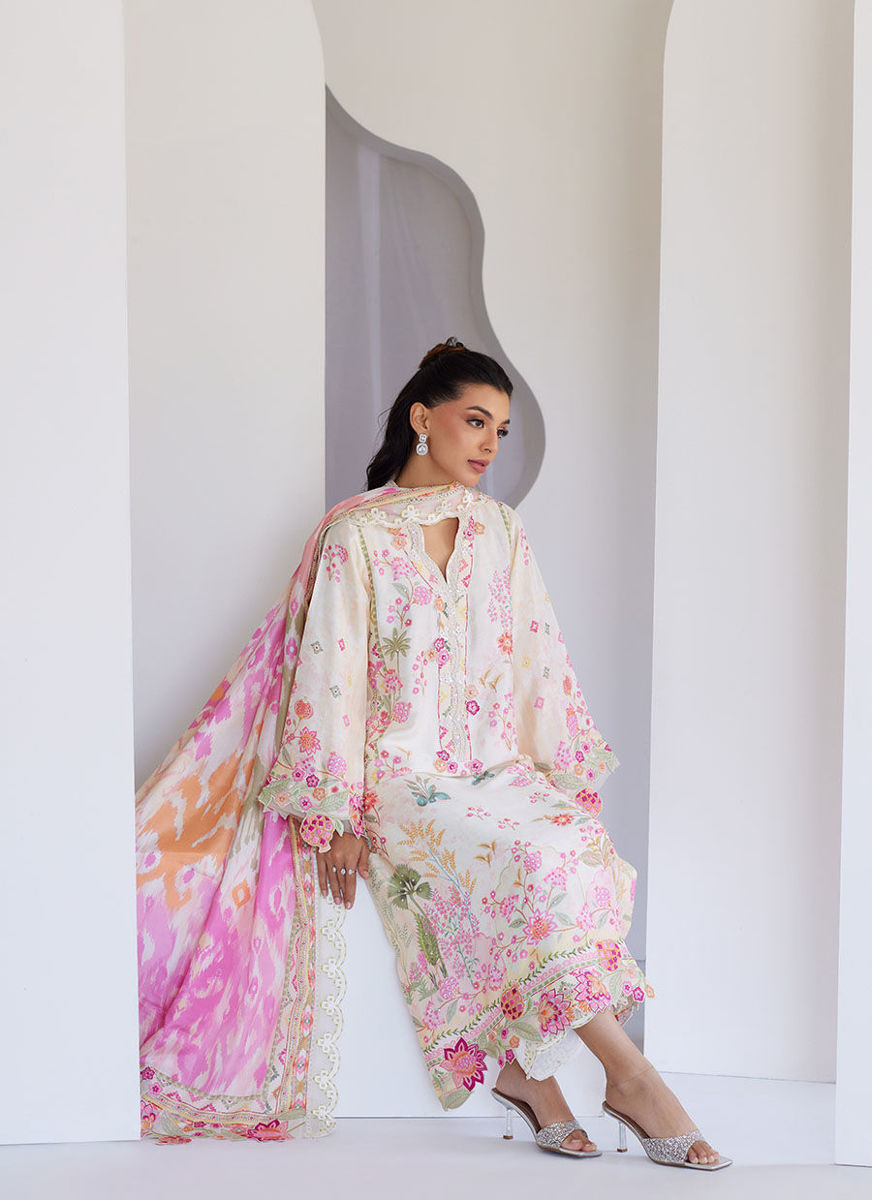 Faye Ivory Shirt And Dupatta