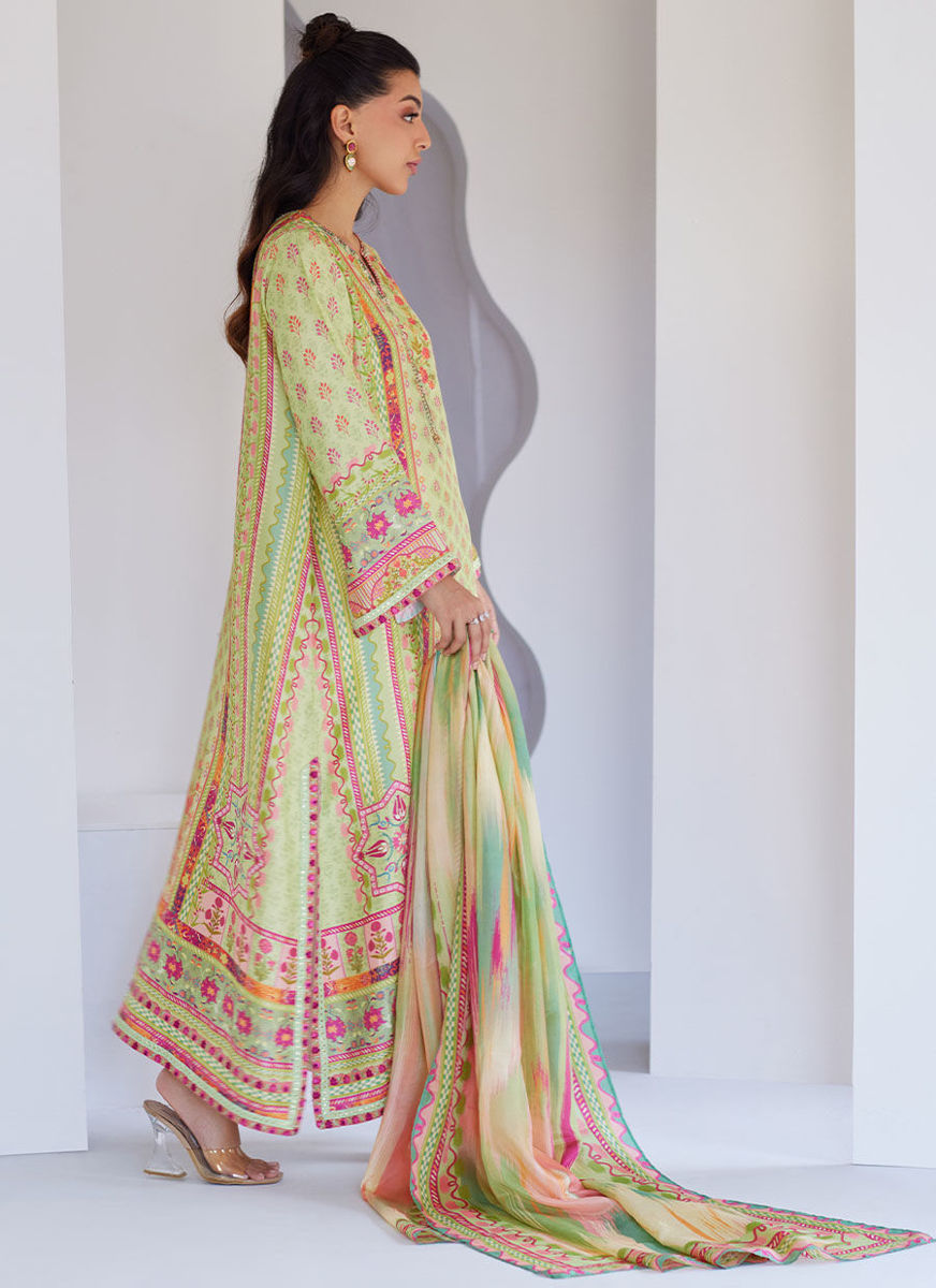 Vesper Kiwi Shirt And Dupatta