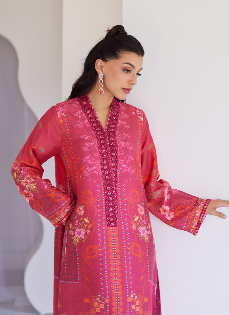 Alira Crimson Shirt And Dupatta