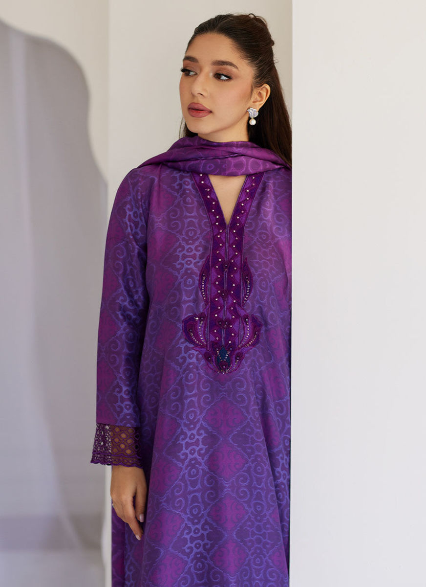 Amity Purple Shirt And Dupatta