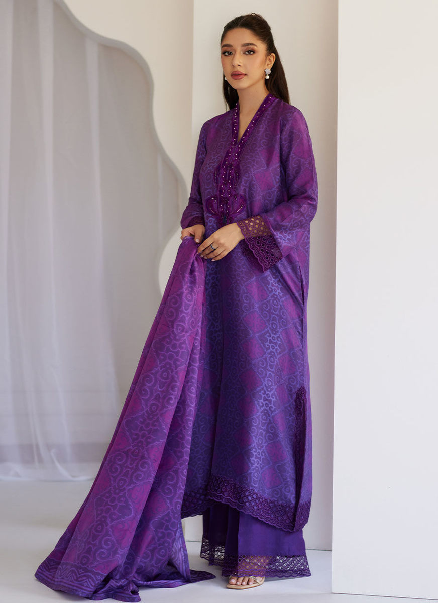 Amity Purple Shirt And Dupatta