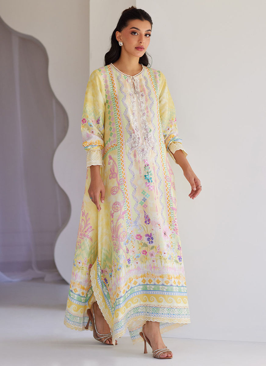Cali Raw Silk Kaftan