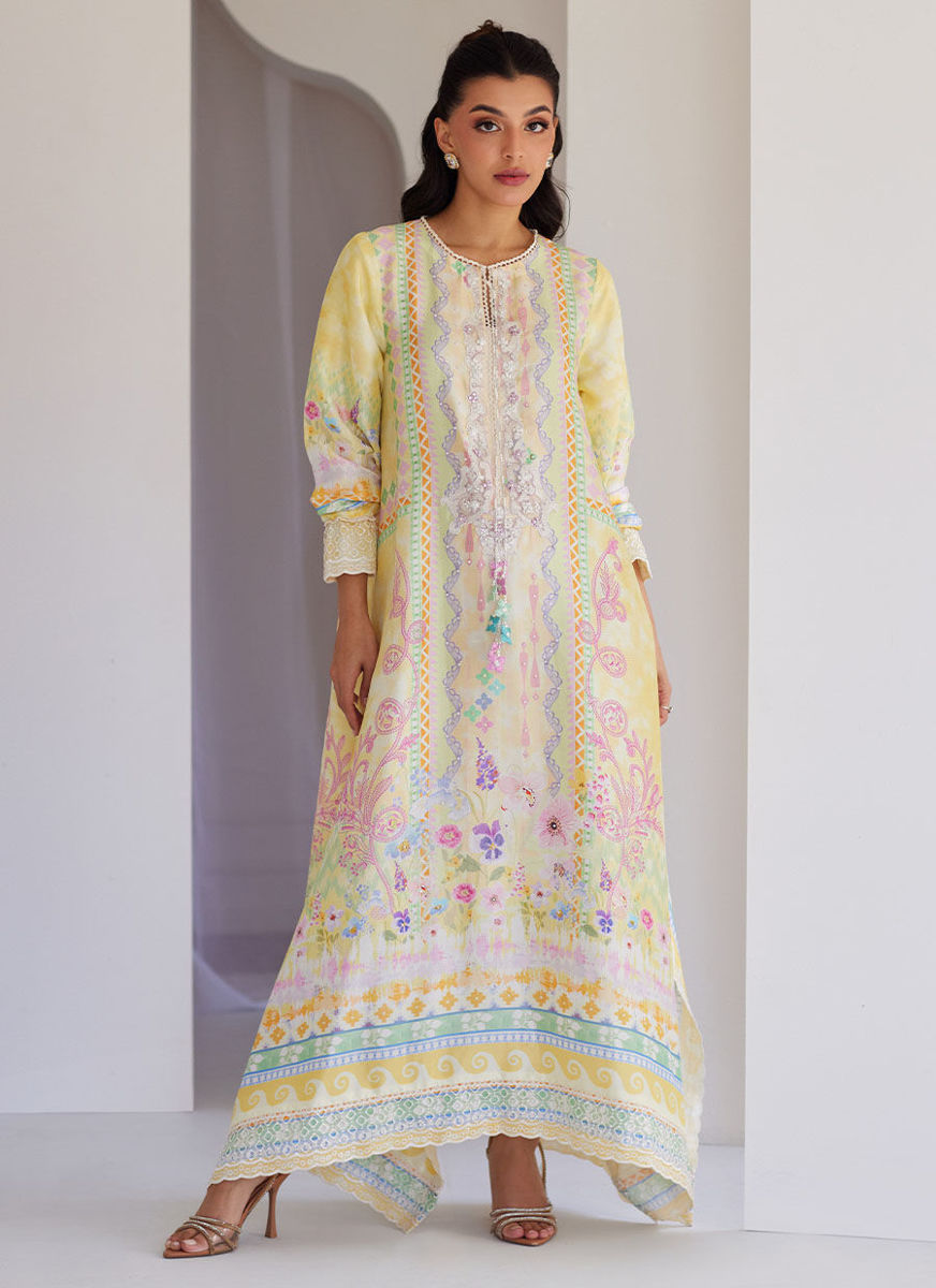 Cali Raw Silk Kaftan