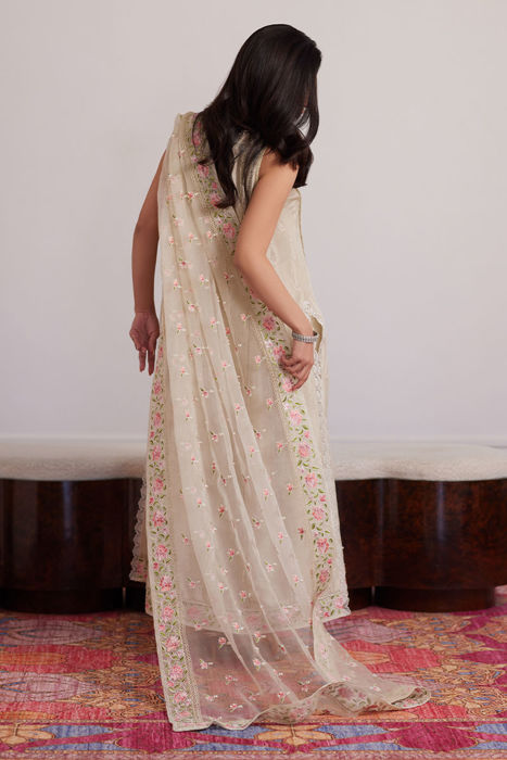 Everly Cream Shirt, dupatta and pants