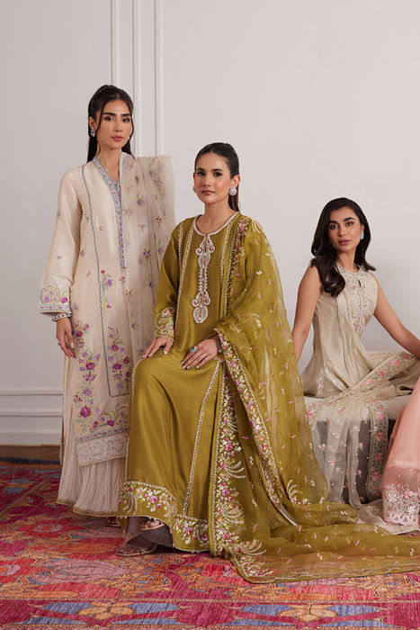 Everly Cream Shirt, dupatta and pants