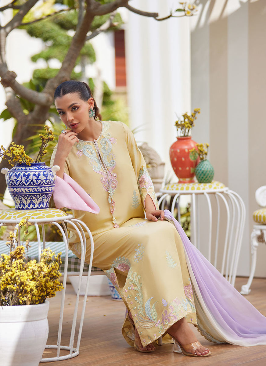 Vaya Lemon Shirt And Dupatta