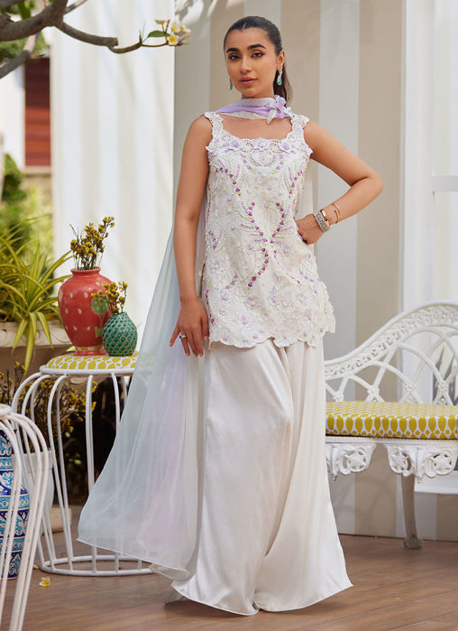 Amora Ivory Shirt And Dupatta