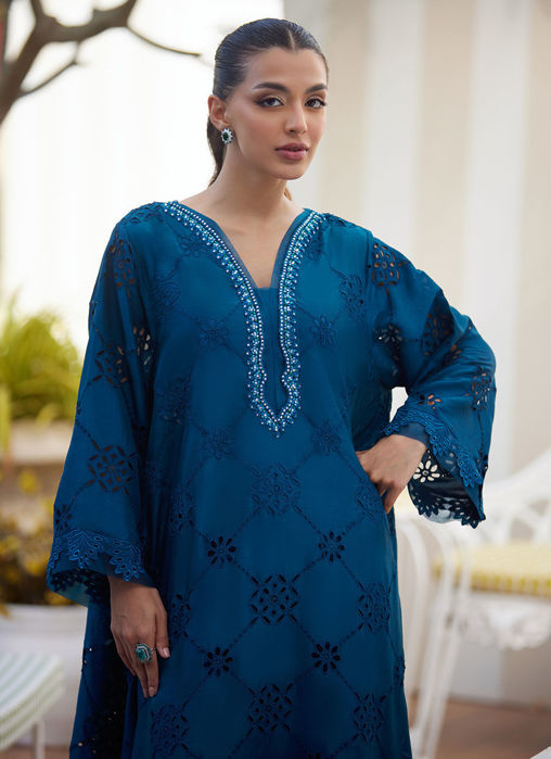 Cela Teal Shirt And Dupatta