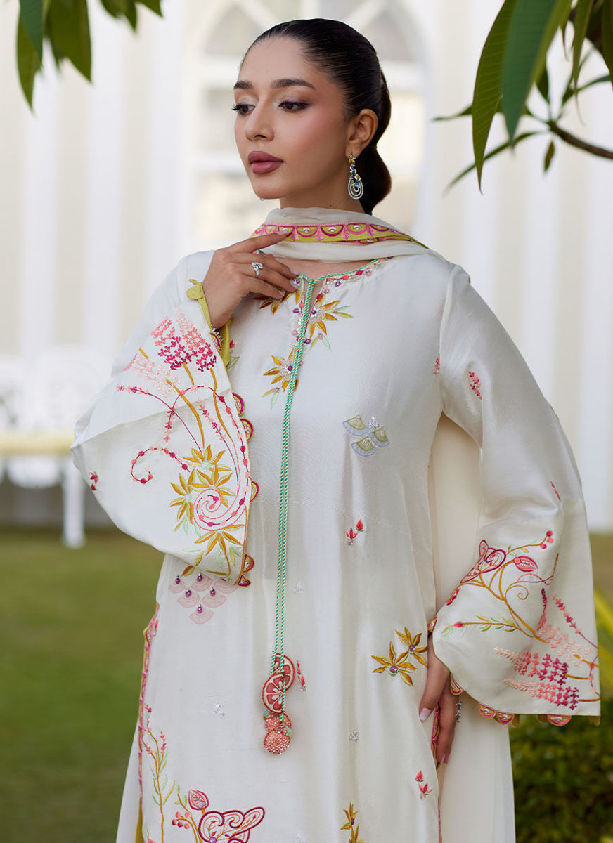 Mireza Ivory Shirt And Dupatta
