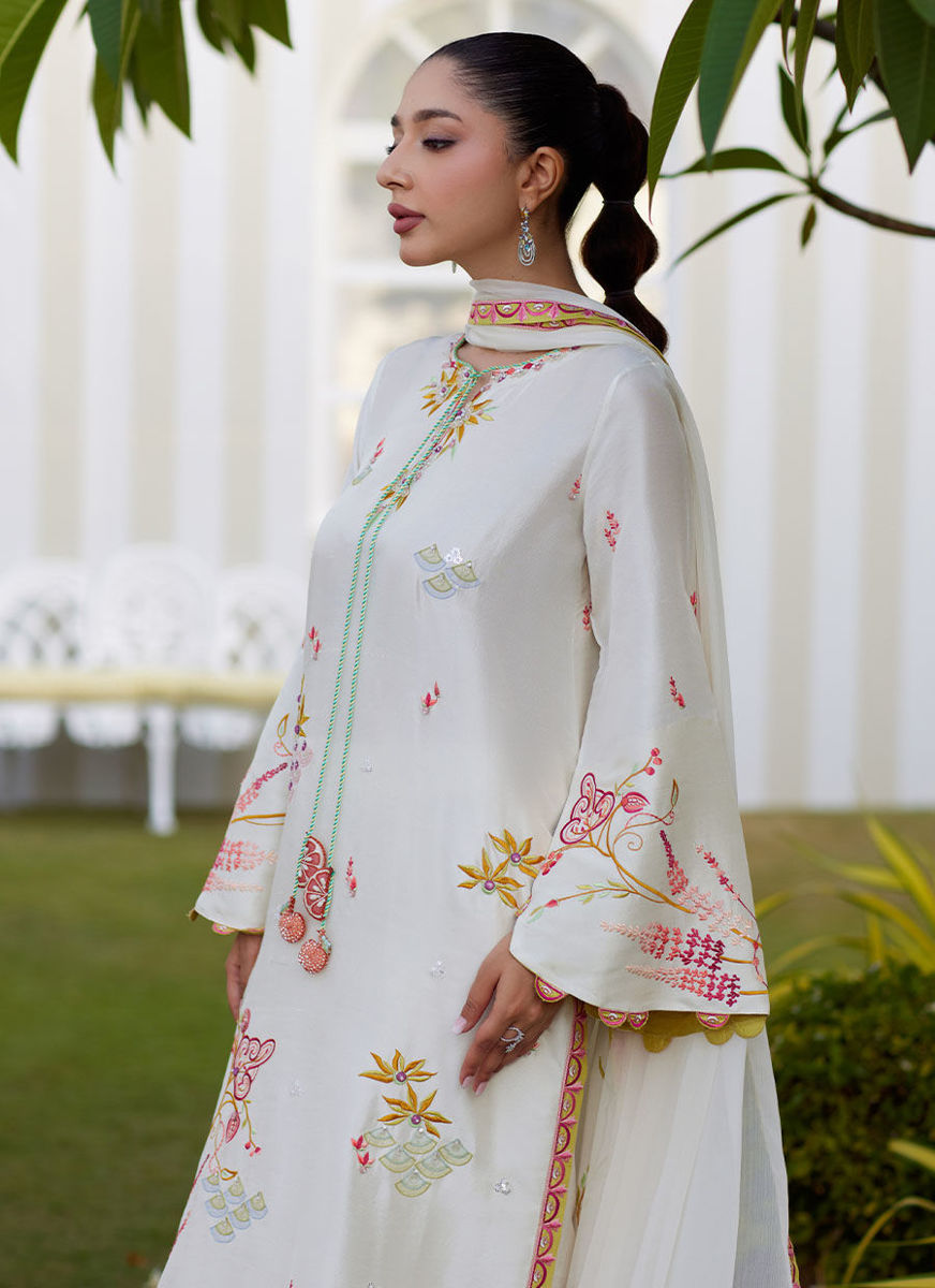 Mireza Ivory Shirt And Dupatta