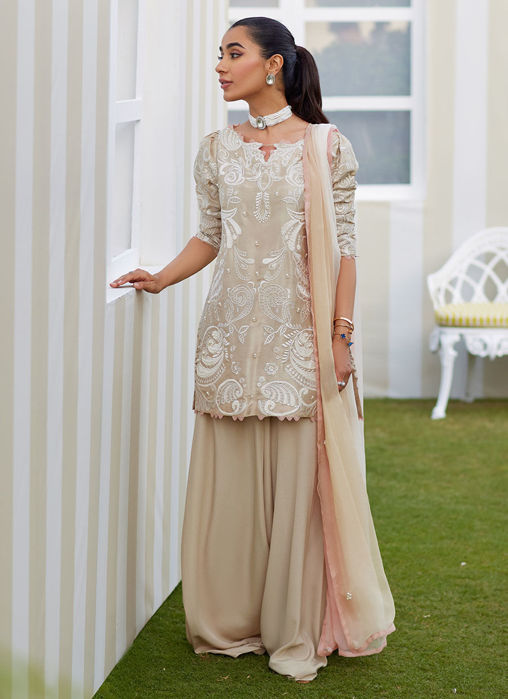 Danika Sand Shirt And Dupatta