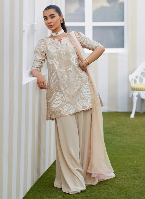 Danika Sand Shirt And Dupatta