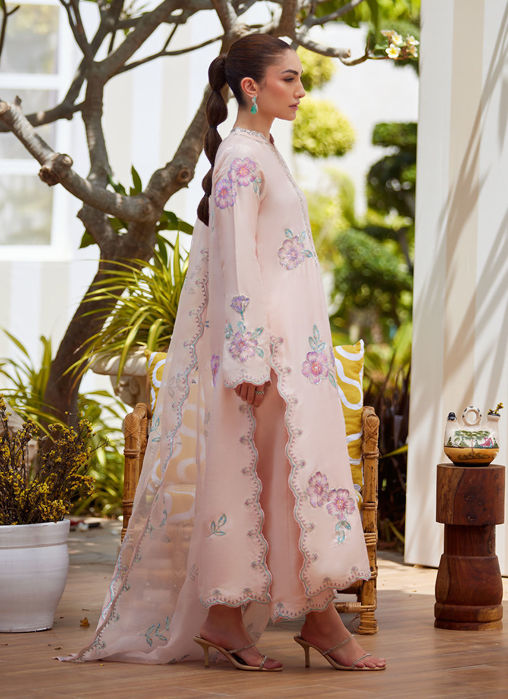 Vera Pink Shirt, Dupatta And Pants