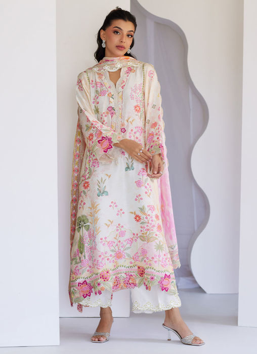 Faye Ivory Shirt And Dupatta