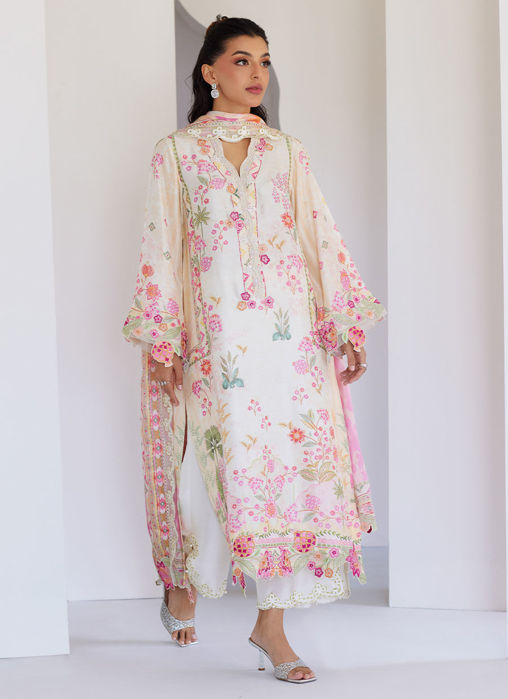 Faye Ivory Shirt And Dupatta