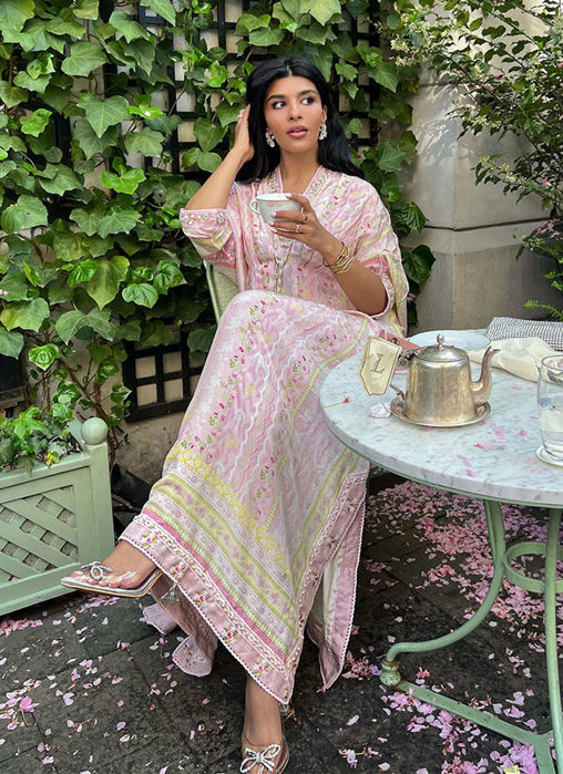 Rohma Siddiuqi in Marni Blush Kaftan