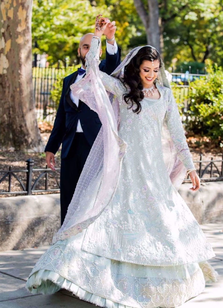 Nissa Chaudhry In Ice-Cool Shades Of Pale Blue And Lavender