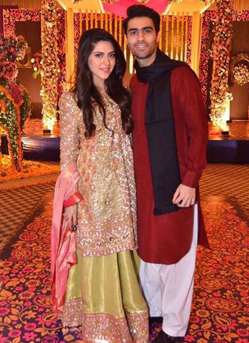 Maham In A Custom Made Kiwi Green And Candy Pink #FTA Ensemble