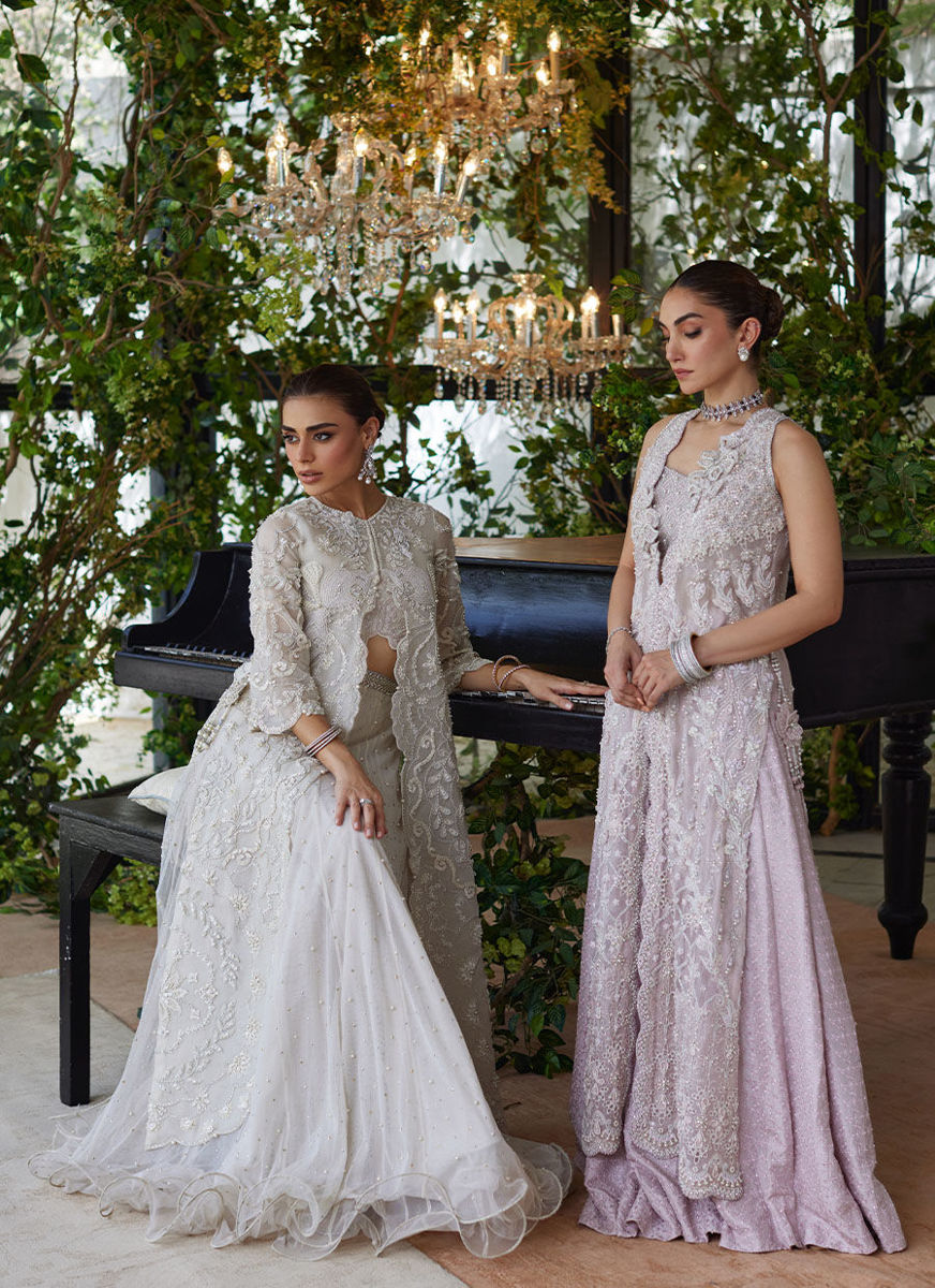 Vanika Ivory Organza Jacket