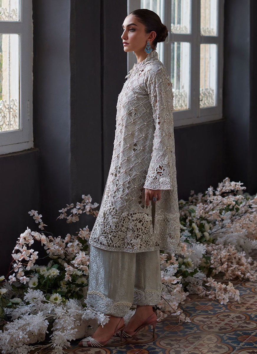 Ayvani Silver Cutwork Jacket