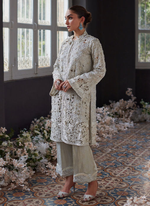 Ayvani Silver Cutwork Jacket