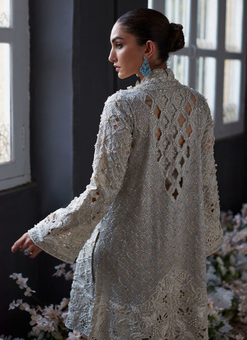 Ayvani Silver Cutwork Jacket