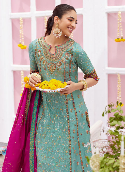 Malina Sage Shirt And Dupatta