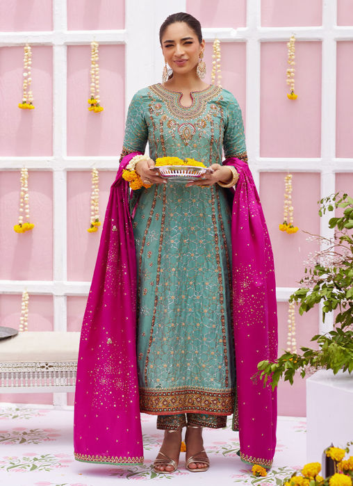 Malina Sage Shirt And Dupatta