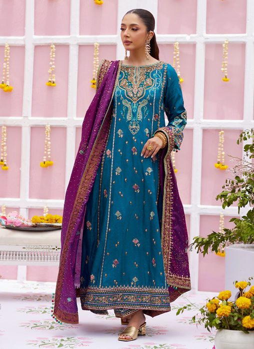 Alaya Teal Kurta And Dupatta