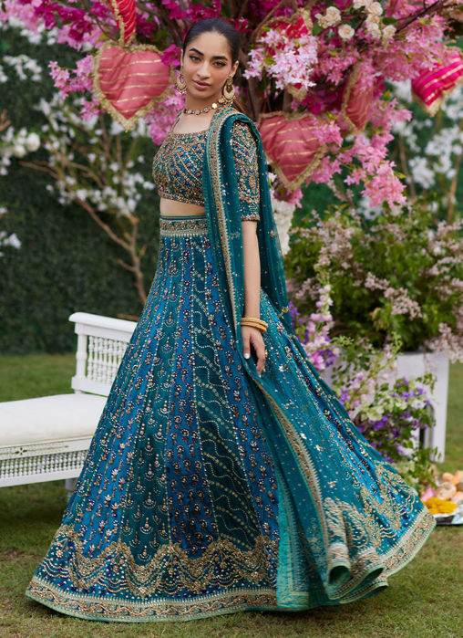 Picture of Ishana Teal Lehnga Choli