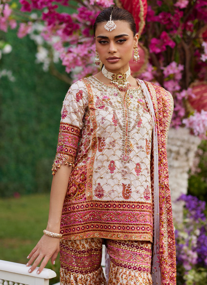 Velina Block Printed Shirt And Gharara
