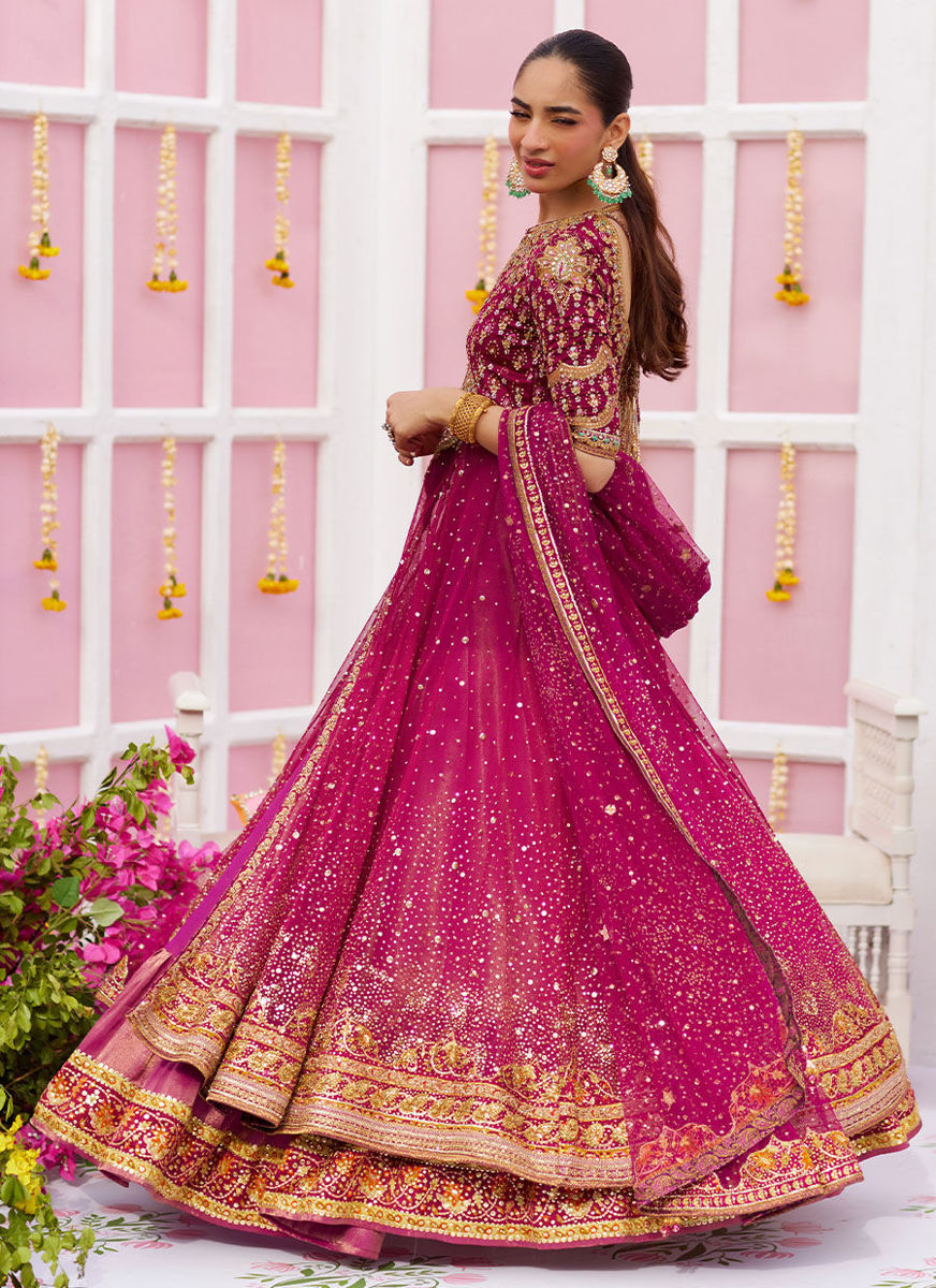 Ishana Magenta Kalidaar