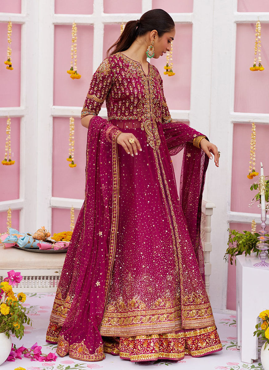 Ishana Magenta Kalidaar