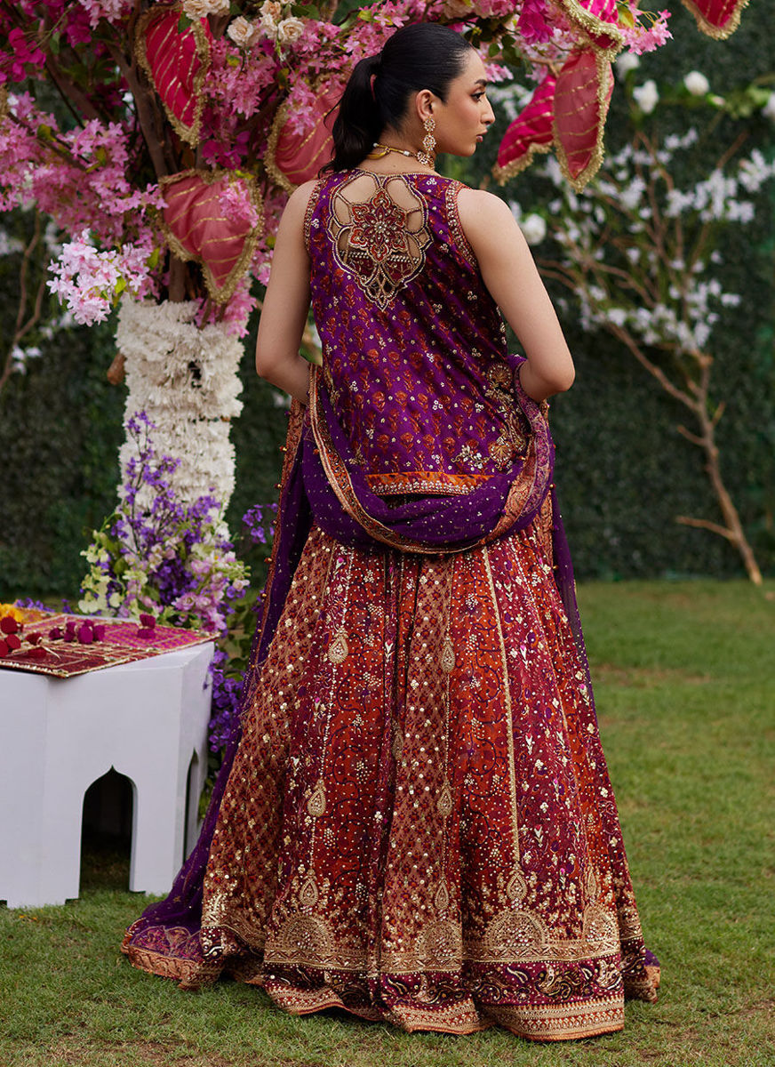 Leena Block Printed Lehnga And Jacket