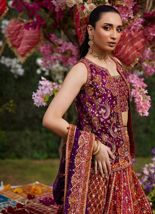 Leena Block Printed Lehnga And Jacket