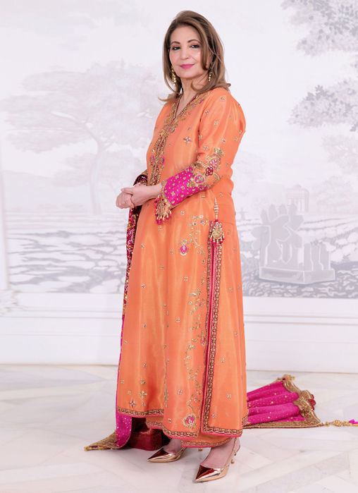 Amber Orange And Fuchsia Pink